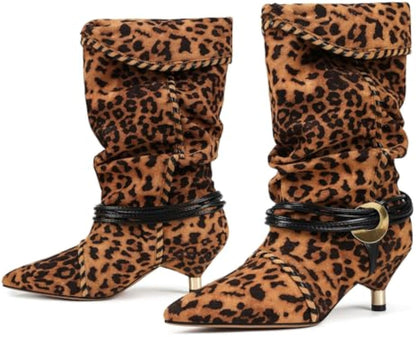 Toe Suede Cowboy Boots