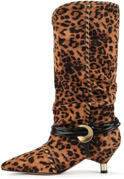 Toe Suede Cowboy Boots