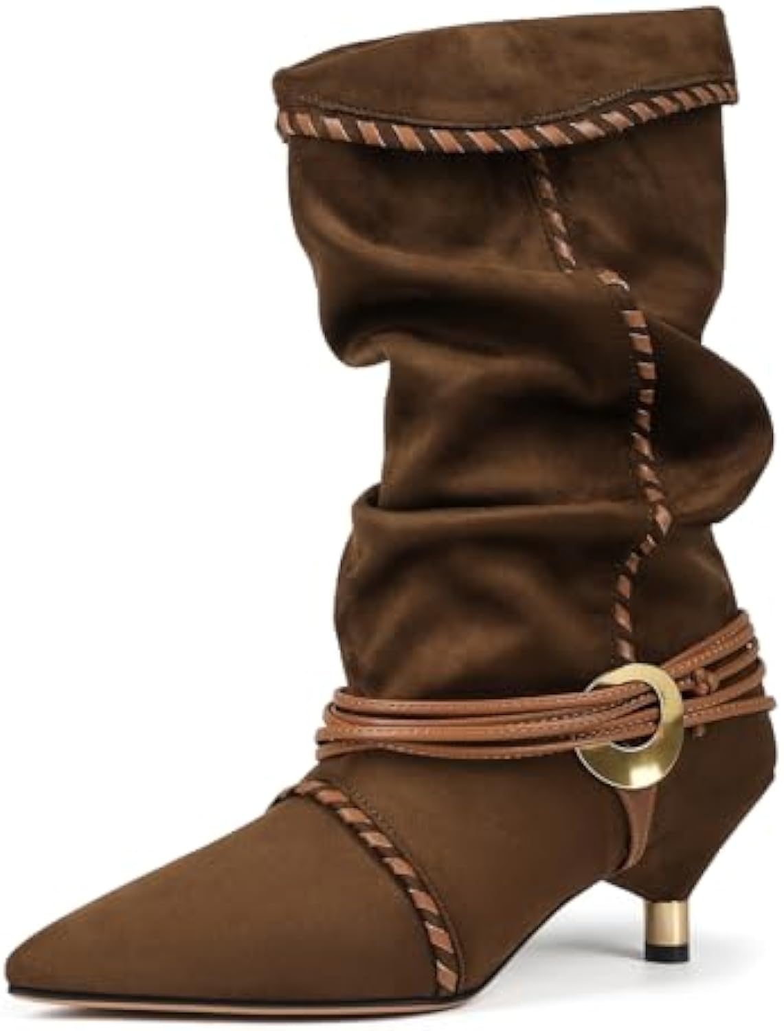 Toe Suede Cowboy Boots