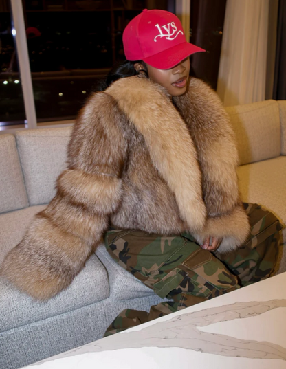 Cropped Red Fox Fur Coat