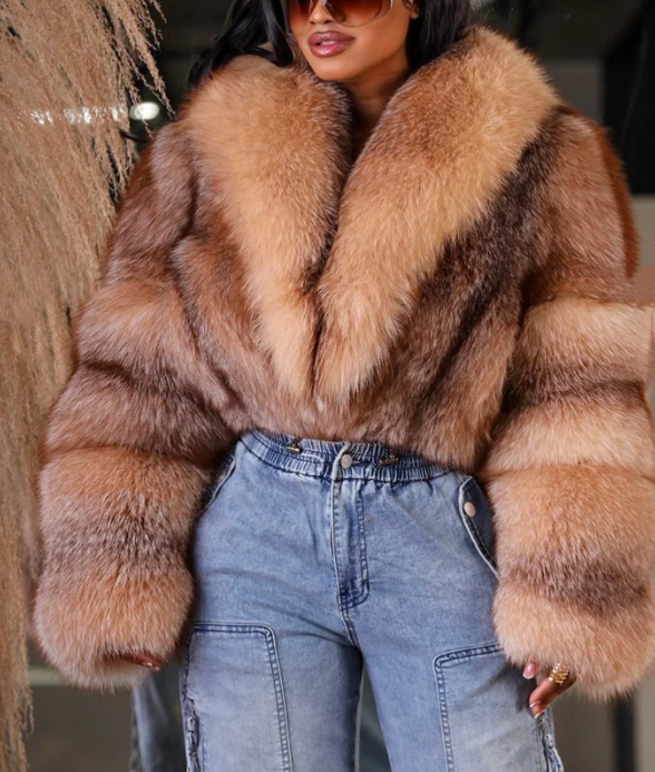 Cropped Red Fox Fur Coat