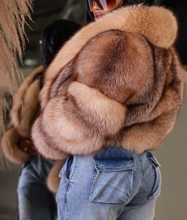 Cropped Red Fox Fur Coat