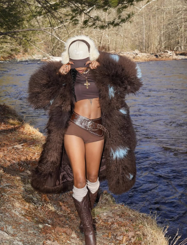 Premium Shearling Patchwork Coat