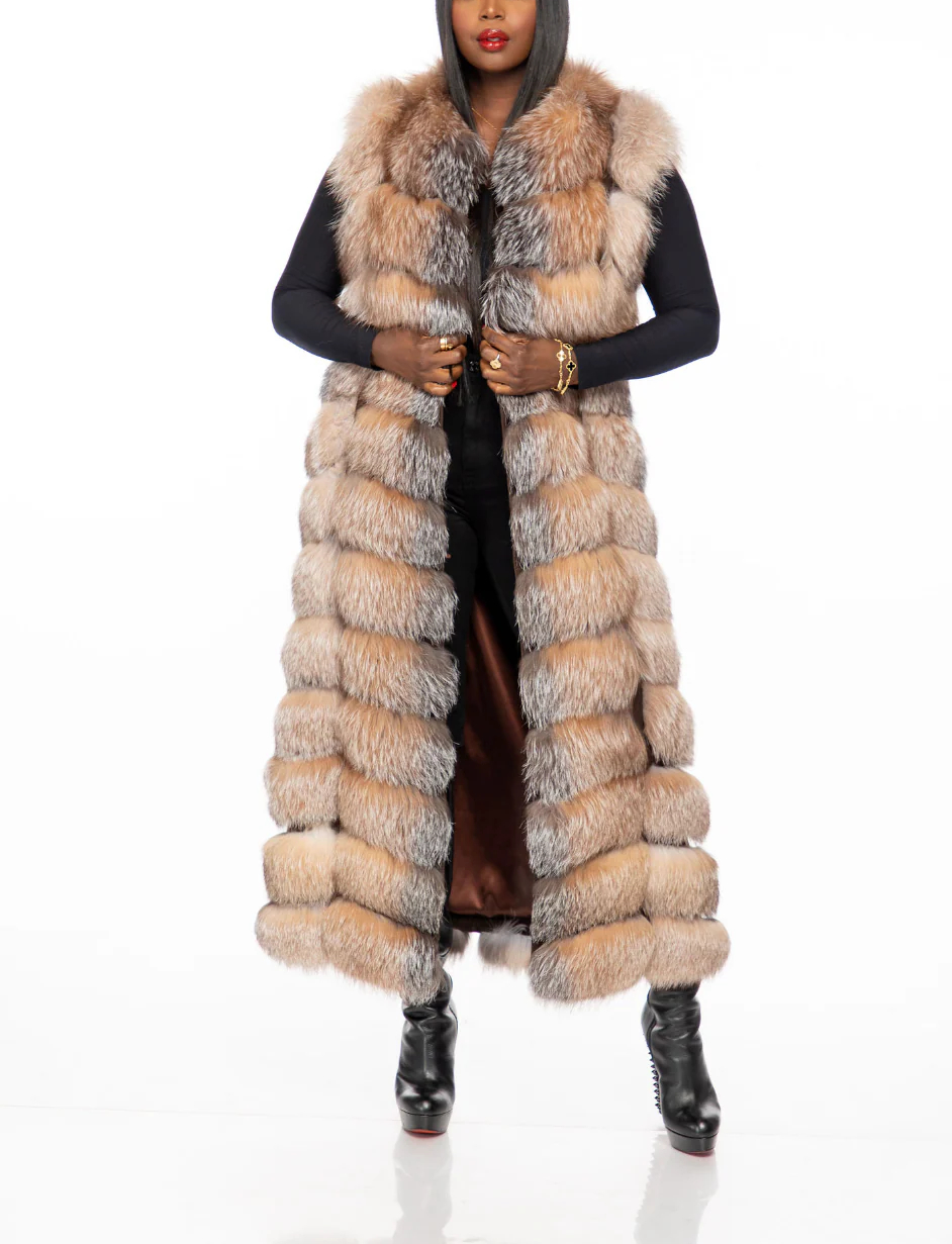The Stunning Full Length Fox Fur Vest