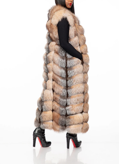 The Stunning Full Length Fox Fur Vest