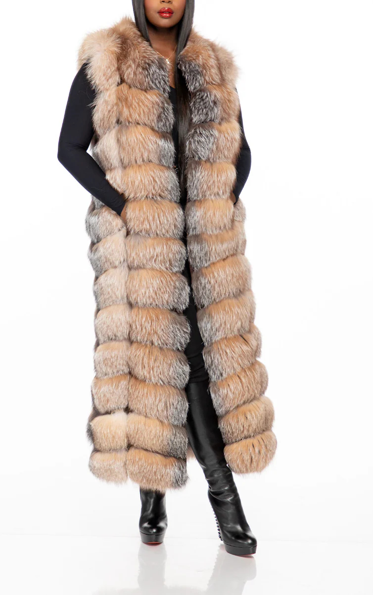 The Stunning Full Length Fox Fur Vest