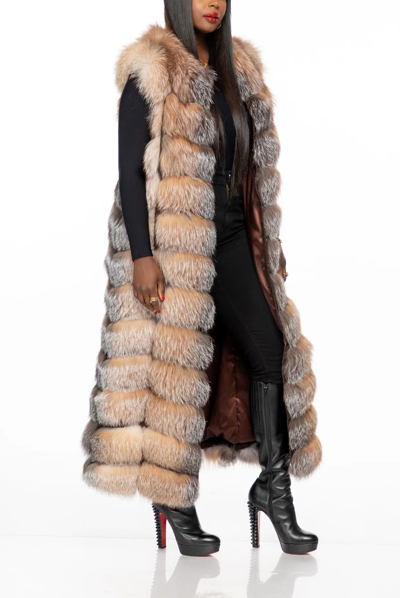 The Stunning Full Length Fox Fur Vest