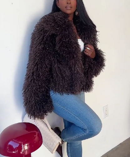 Cocoa Cloud Shaggy Coat