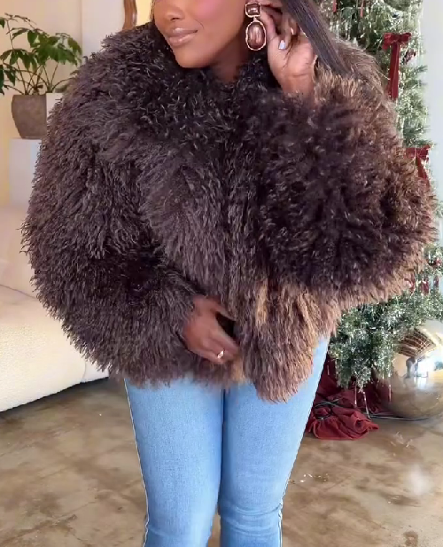 Cocoa Cloud Shaggy Coat