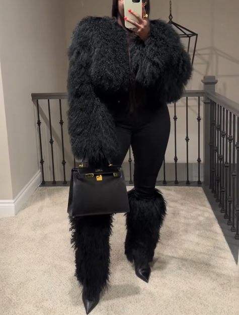 Gorgeous Cropped Faux Fox Fur Jacket