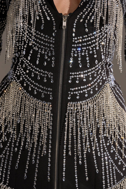Rhinestone Blazer Dress