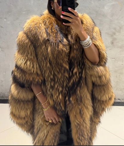Stunning Faux Fox Fur Cape
