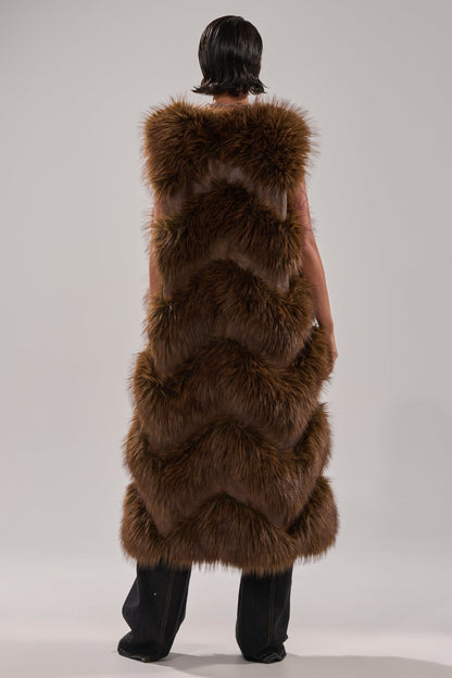 Paneled Fur Vest