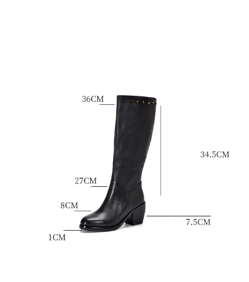 Studded Chunky Heeled Boot