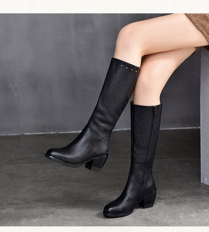 Studded Chunky Heeled Boot