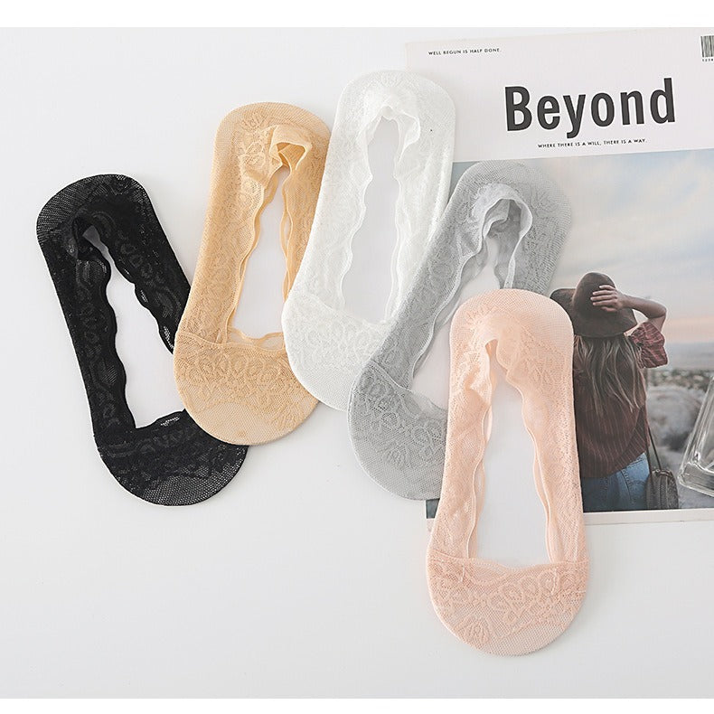⏰Only ＄9.99/PCS⏰ Lace Trimmed Invisible Socks
