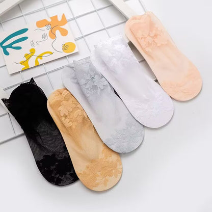 ⏰Only ＄9.99/PCS⏰ Lace Trimmed Invisible Socks