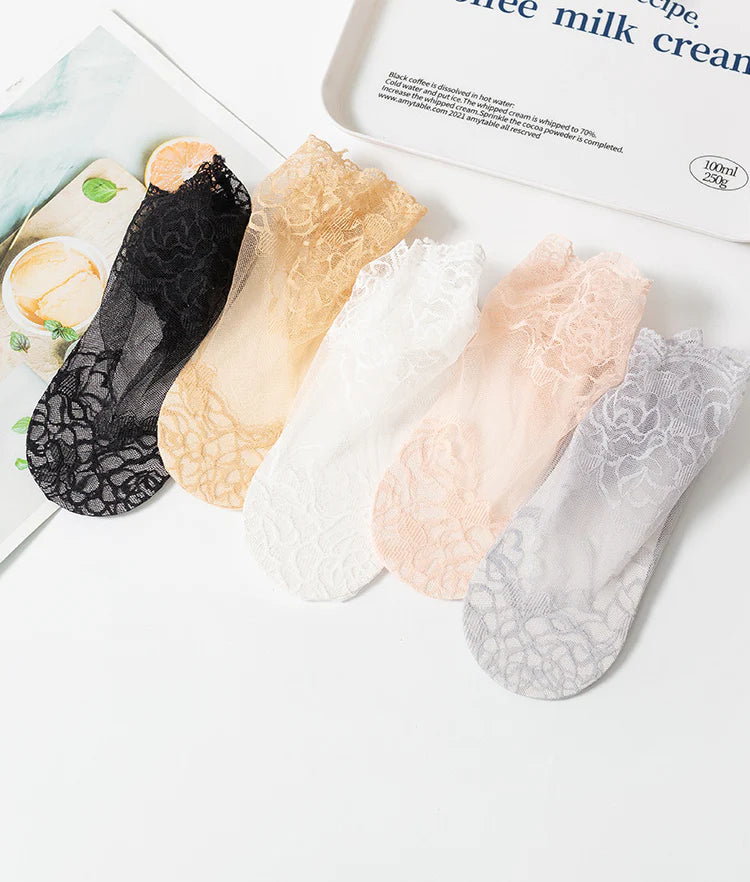 ⏰Only ＄9.99/PCS⏰ Lace Trimmed Invisible Socks