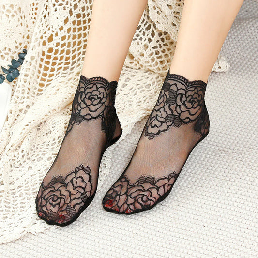 ⏰Only ＄9.99/PCS⏰ Lace Trimmed Invisible Socks