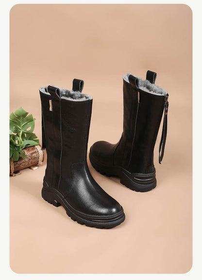 Thick-soled Fleece-lined Warm Ankle Boot