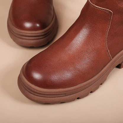 Thick-soled Fleece-lined Warm Ankle Boot