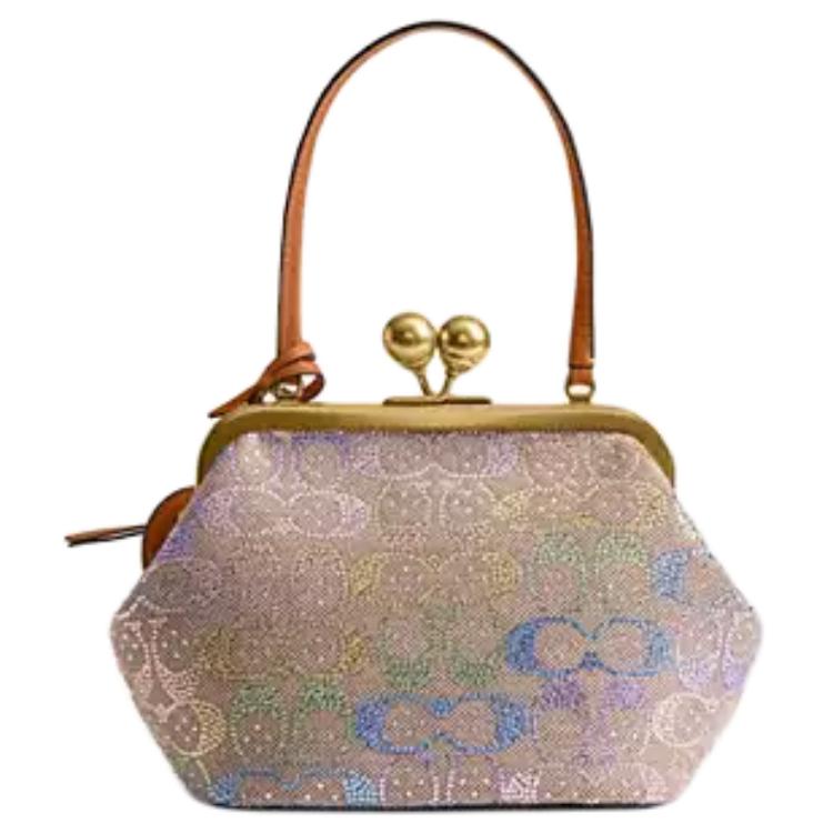 Chic Kisslock Crystal Frame Clutch Bag