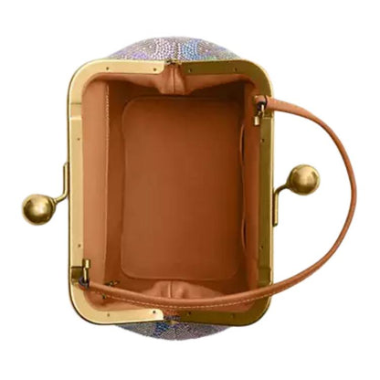 Chic Kisslock Crystal Frame Clutch Bag