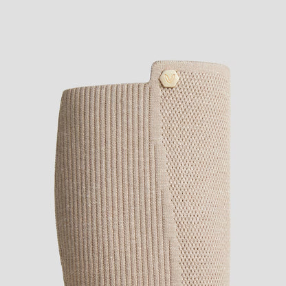 Round-Toe Stretchy Wool Knee-High Boots