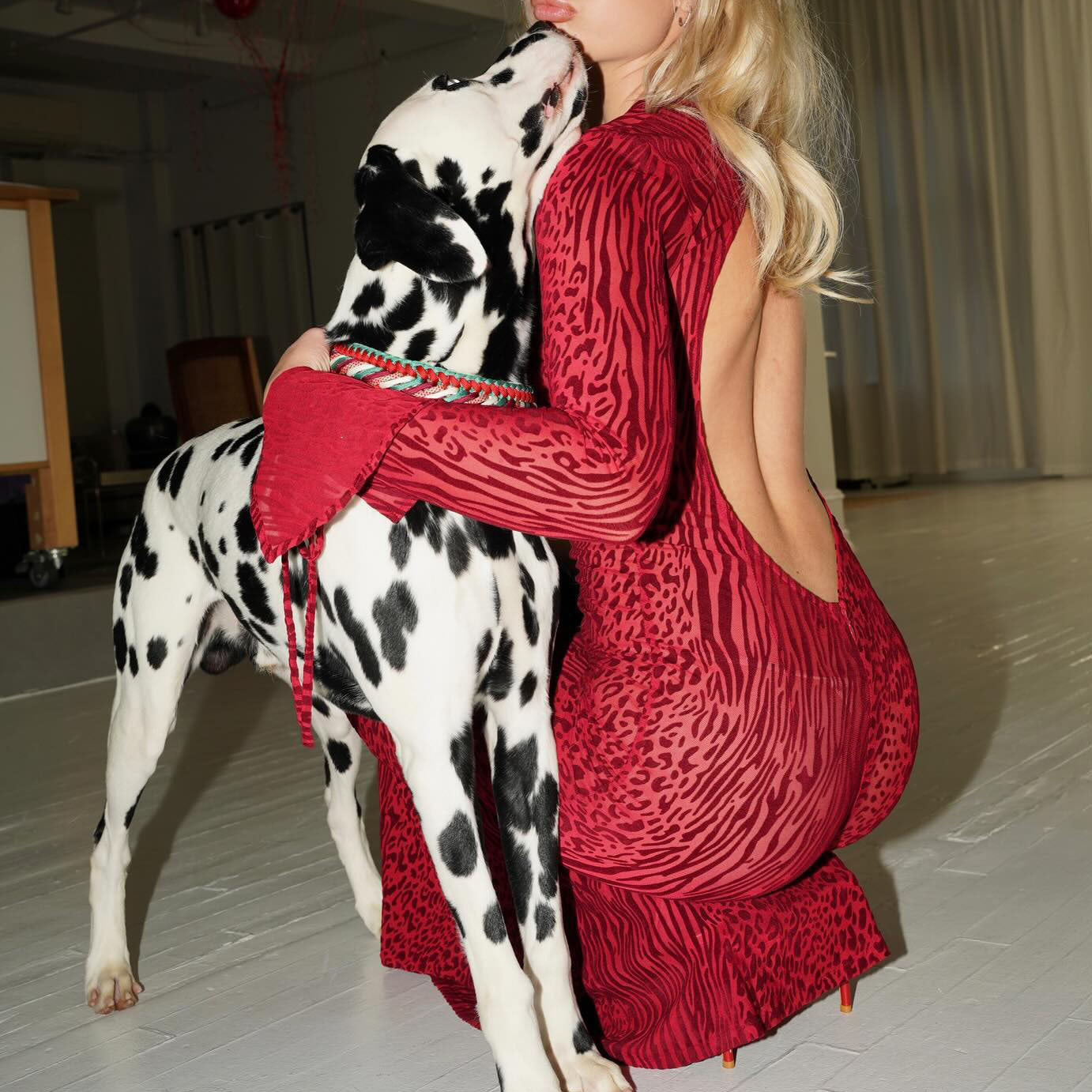 Sexy Long Sleeve Leopard Print Bodycon Dress