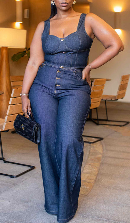 Denim Trench Set