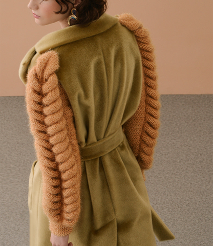 Knitted Suede Fur Coat