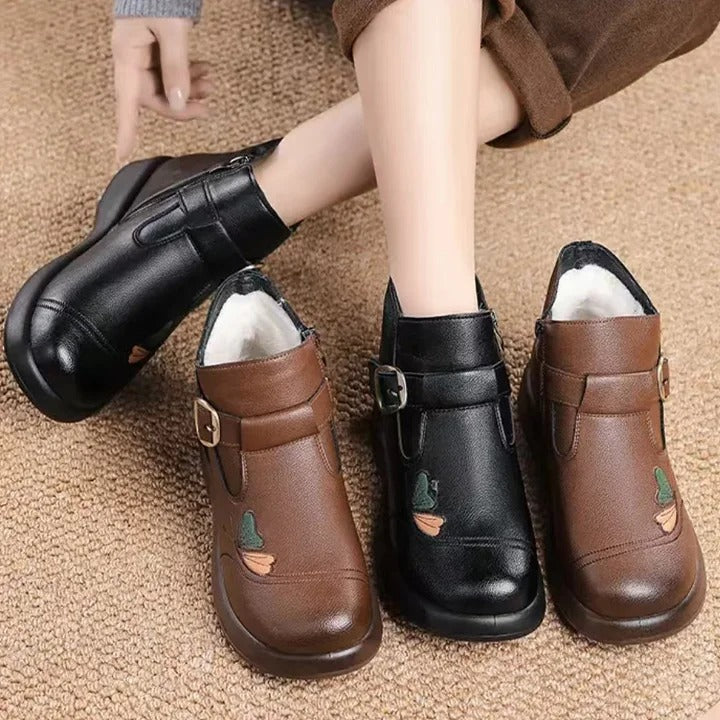 Mom Shoes Slip-Resistant Wool Warm Short Boots
