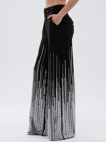 Sequined Sparkle Shine Blouse & Rhinestones Pants