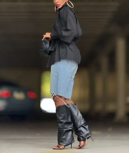 Waist-hugging Belted Top