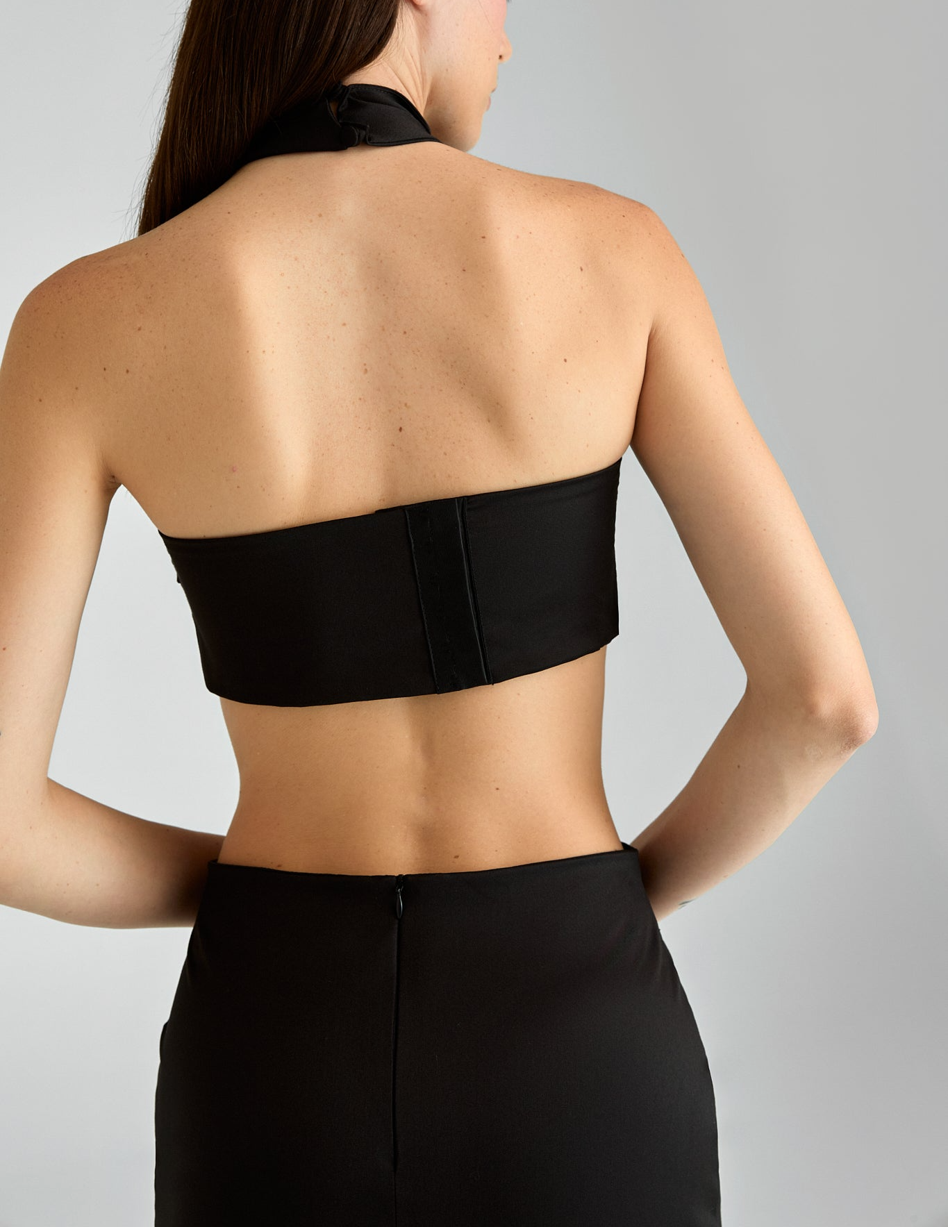 Neck-detailed Backless Maxi Dress