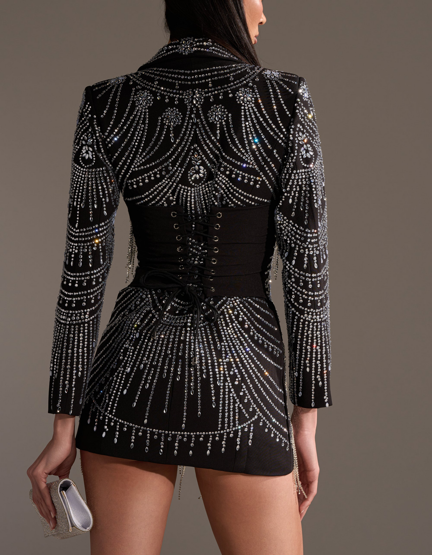 Rhinestone Blazer Dress