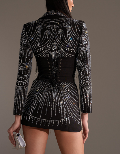 Rhinestone Blazer Dress