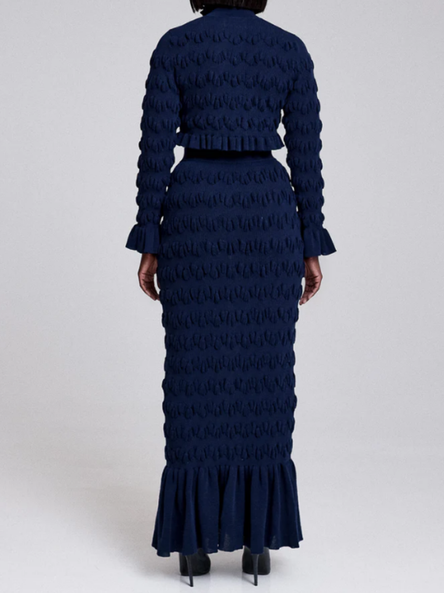 Fine Knitted Skirt Suit