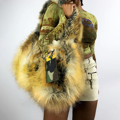 Raccoon Fur Plush Bag Shoulder Bag