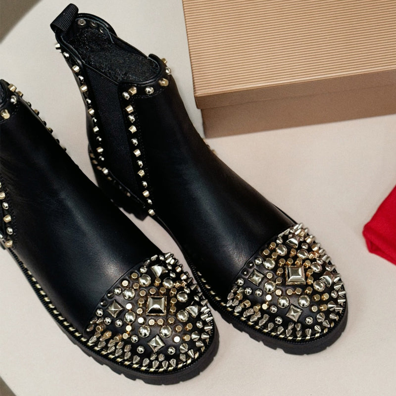 Fahion Studded Pedal Boots