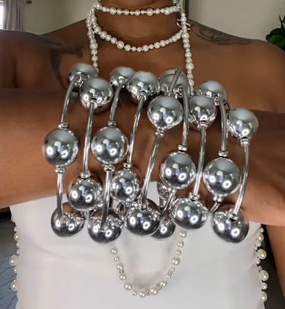 Multi Layer Chunky Pearl Bracelet