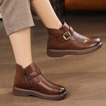 Mom Shoes Slip-Resistant Wool Warm Short Boots