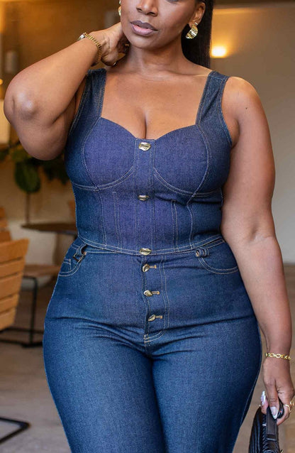 Denim Trench Set