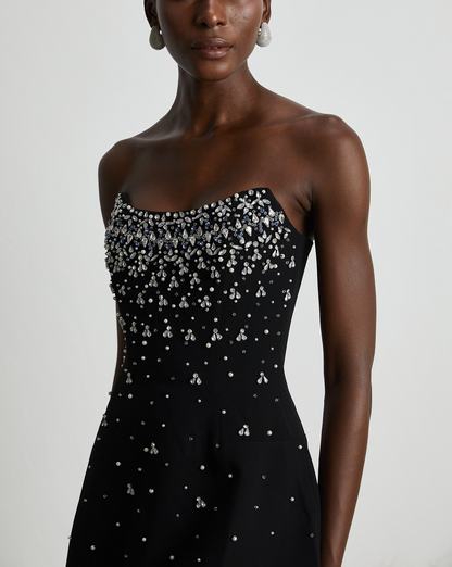 Black Embellished Mini Dress