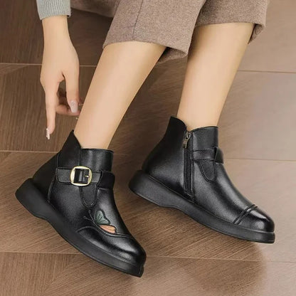 Mom Shoes Slip-Resistant Wool Warm Short Boots