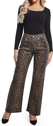 Trendy Casual Straight Leg High Waisted Stretch Trendy