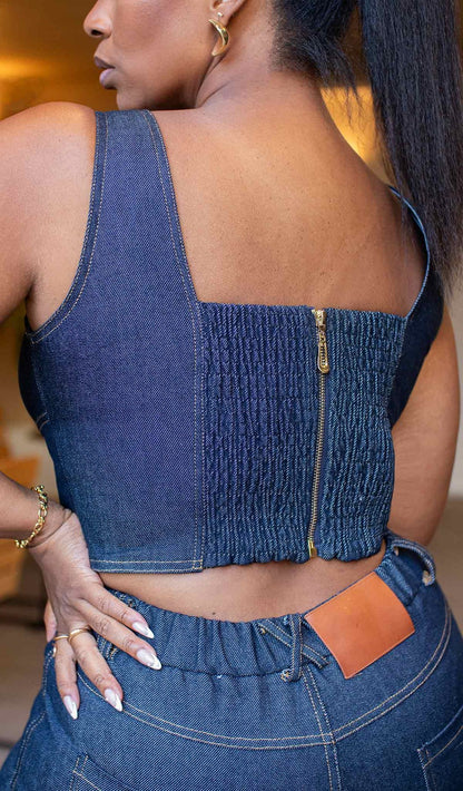 Denim Trench Set