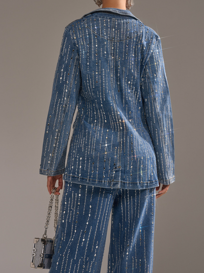Sequin Denim Suit