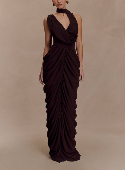 Elegant Pleated Chiffon Maxi Skirt