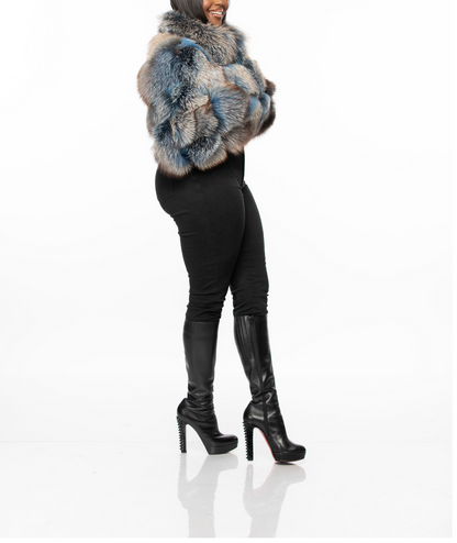 Eco-Friendly Cropped Fur Coat